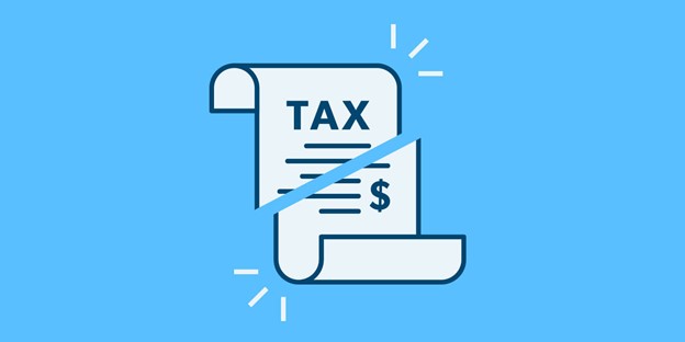 tax sheet cut in half